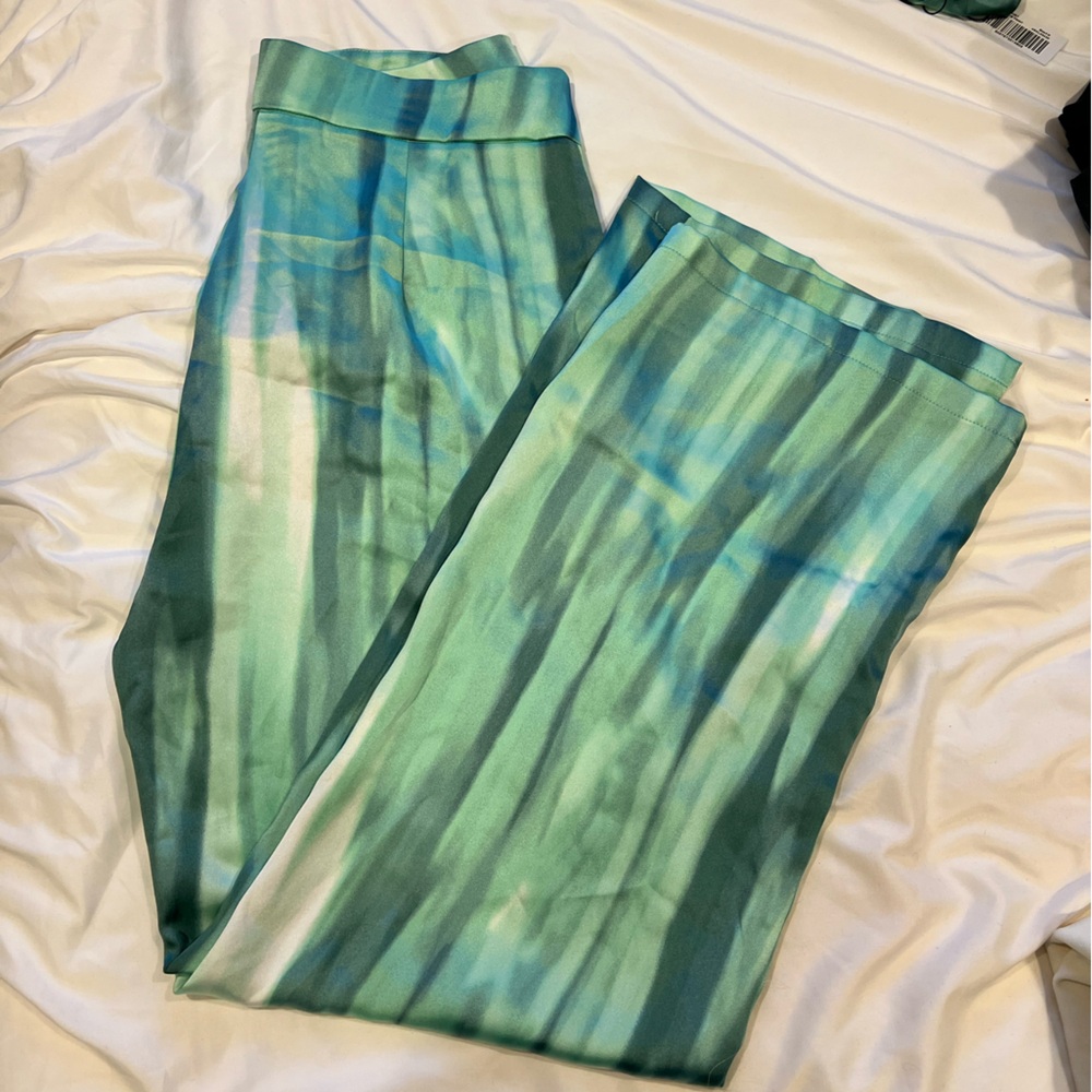 4th and reckless green dye print trousers
